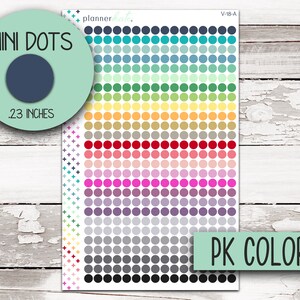 V-18 MINI DOT STICKERS A) PK Colors