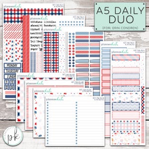 KIT-730 EC A5 Daily Duo || "Independence" A5 Erin Condren Daily Duo