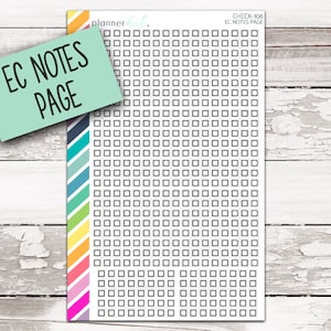 CHECK-106 || EC Notes Page Checklist Planner Stickers