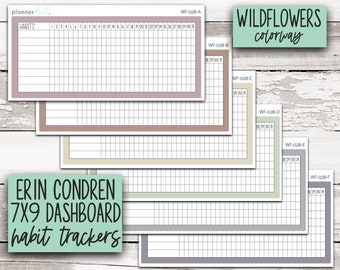 WF-28 || 7x9 Notes Dashboard Monthly Habit Tracker Planner Stickers