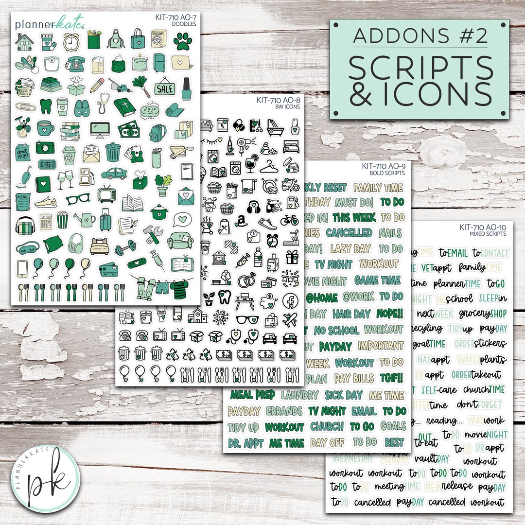 KIT-710 ADD ONS #2 || "green Corner" Kit Add Ons - Doodles-icons ...