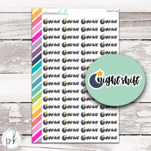 SCRIPT-116 || NIGHT SHIFT Planner Stickers