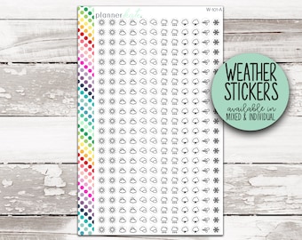 W-101 || MINI WEATHER DOT Planner Stickers (Mixed & Individual Options)