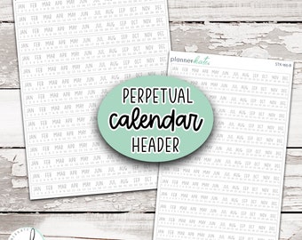 STK-165 || Perpetual Calendar Notebook Headers
