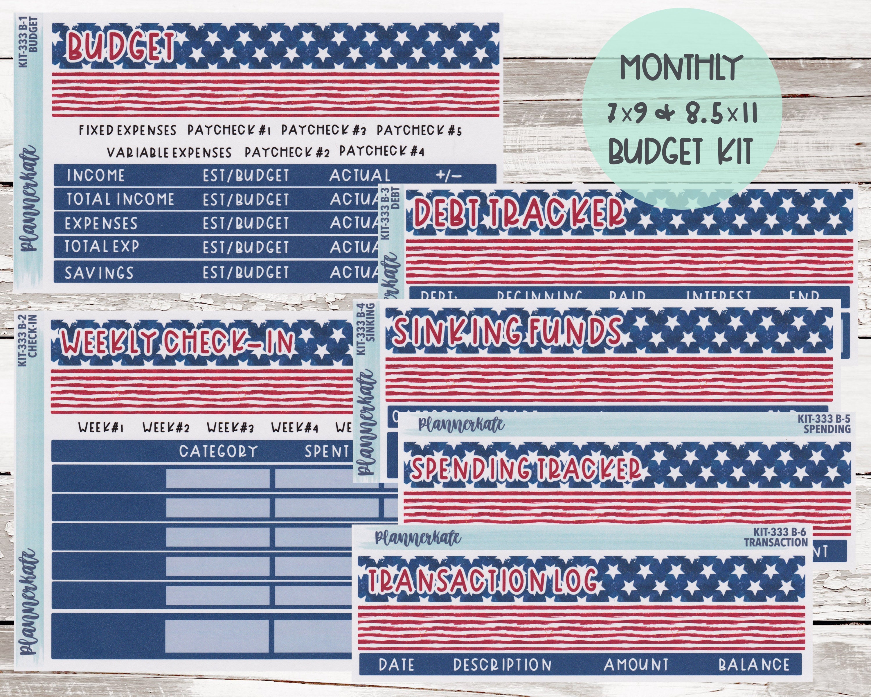 KIT-333 BUDGET || "Fireworks" - Budget Shell Planner Sticke…