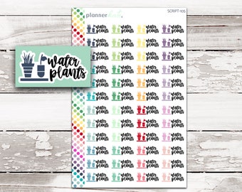 SCRIPT-105 || WATER PLANTS Planner Stickers