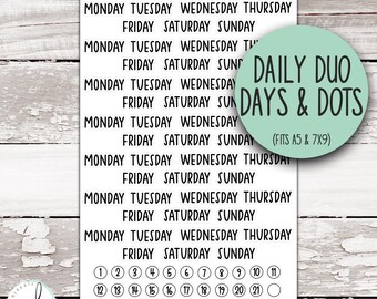 DAILY-501 || Daily Duo Days & Dots (Fits 7x9 and A5)