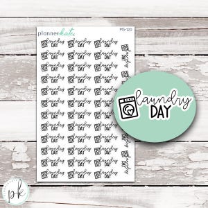 MS-120 || Laundry Day Mixed Script Stickers
