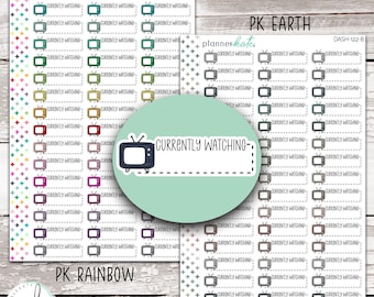 DASH-122 || "CURRENTLY WATCHING" Dash Doodle Planner Stickers