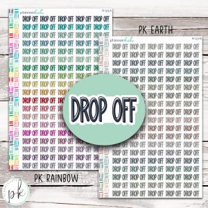 R-123 || DROP OFF Large Script Stickers