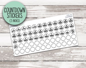 STK-117 || Countdown Stickers - Neutral