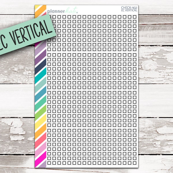 CHECK-102 || 7x9 EC VERTICAL Checklist Planner Stickers