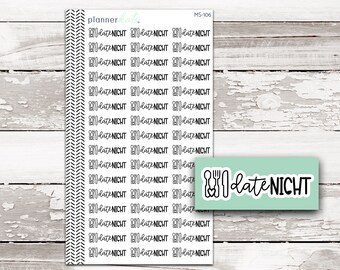 MS-106 || Date Night Mixed Script Stickers