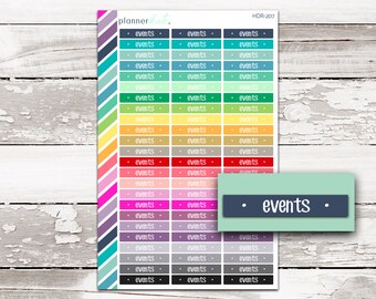 HDR-207 || EVENTS Header Stickers