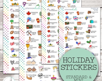 DOODLE-23-26 || HOLIDAY Planner Stickers - Standard + Mini Size (S-1569 S-1570)