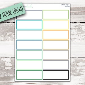 DAILY-100 103 7x9 Daily Duo Timed Labels PK Colors D) 2 HOUR (CLR#1)