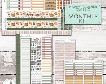 KIT-751 S - Happy Planner Classic Monthly Touchdowns & Turkey