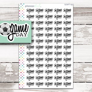 SCRIPT-155 || SOCCER Game Day Planner Stickers