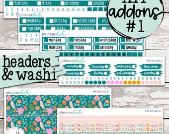 MK-617 Add Ons #1 || "Every Little Thing" Kit Add Ons - Headers & Washi