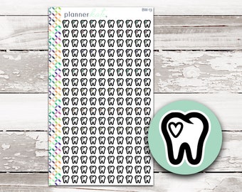 BW-13 || DENTIST / TOOTH Icon Sticker