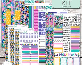 KIT-816 WEEKLY || "Floral Splash" - Weekly Kit Planner Stickers