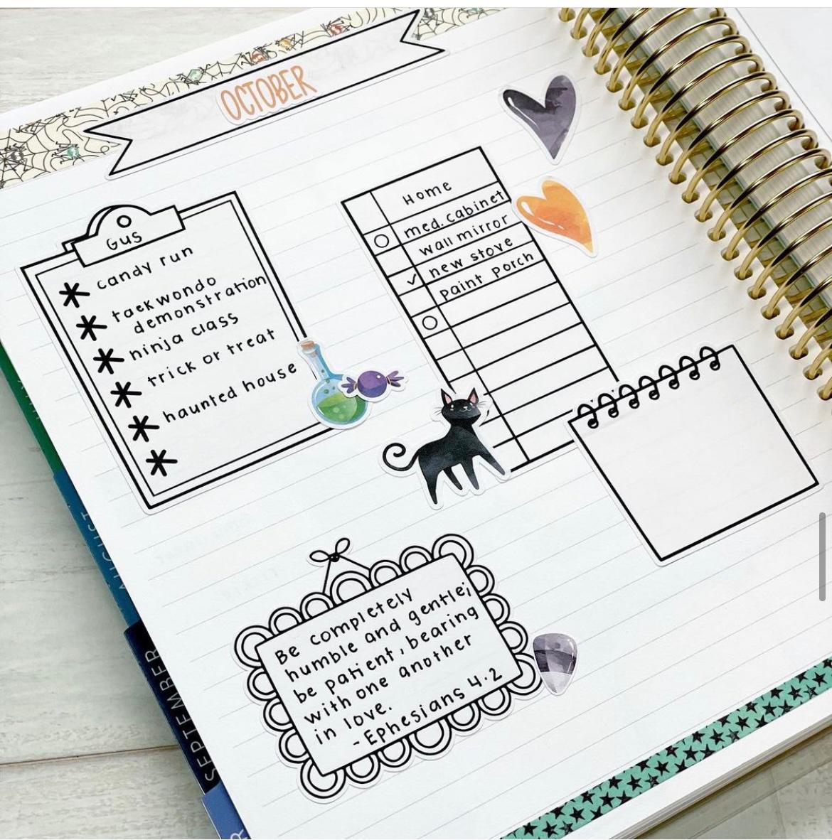 STK-115 || Monthly VISION BOARD Shell Planner Stickers - Etsy