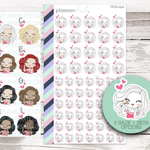 PKDG-64 || Date Night / Glam / Makeup PK Doodles Planner Stickers (9 Variations)