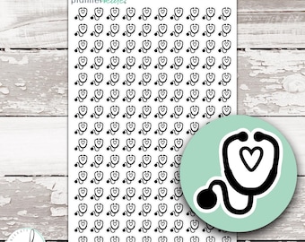 BW-15 || DOCTOR / STETHOSCOPE Icon Sticker