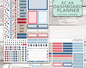 MK-824 A5 Dashboard Planner || "Freedom Remembered" Weekly - Erin Condren