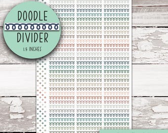 V-44-D || Doodle Dividers for 7x9 Planner - PK Earth