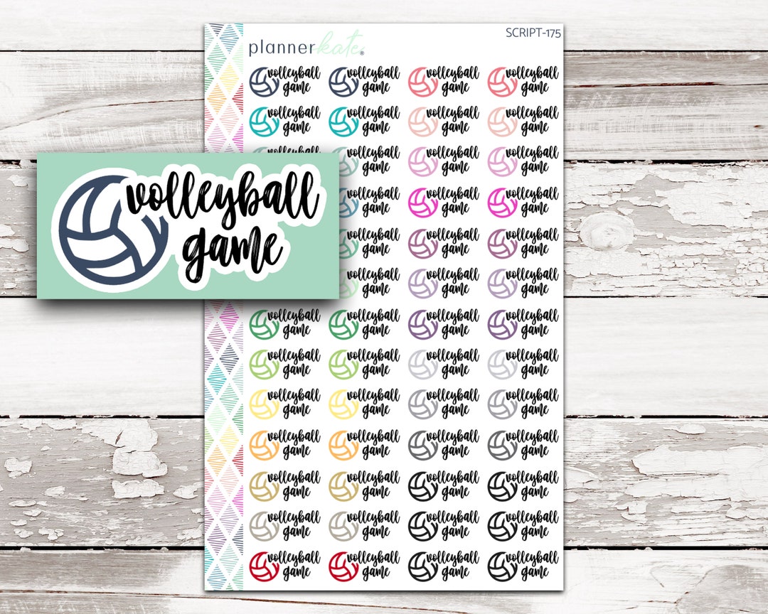 SCRIPT175 VOLLEYBALL GAME Planner Stickers Etsy