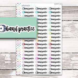 SCRIPT-170 || BAND PRACTICE Planner Stickers