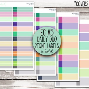 25% Off! A5DD-116 || A5 Daily Duo 2Tone Labels - EC BOLD