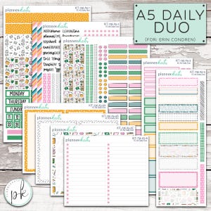 KIT-736 EC A5 Daily Duo || "BookWorm" A5 Erin Condren Daily Duo