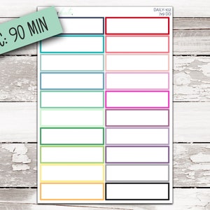 DAILY-100 103 7x9 Daily Duo Timed Labels PK Colors C) 90 MIN