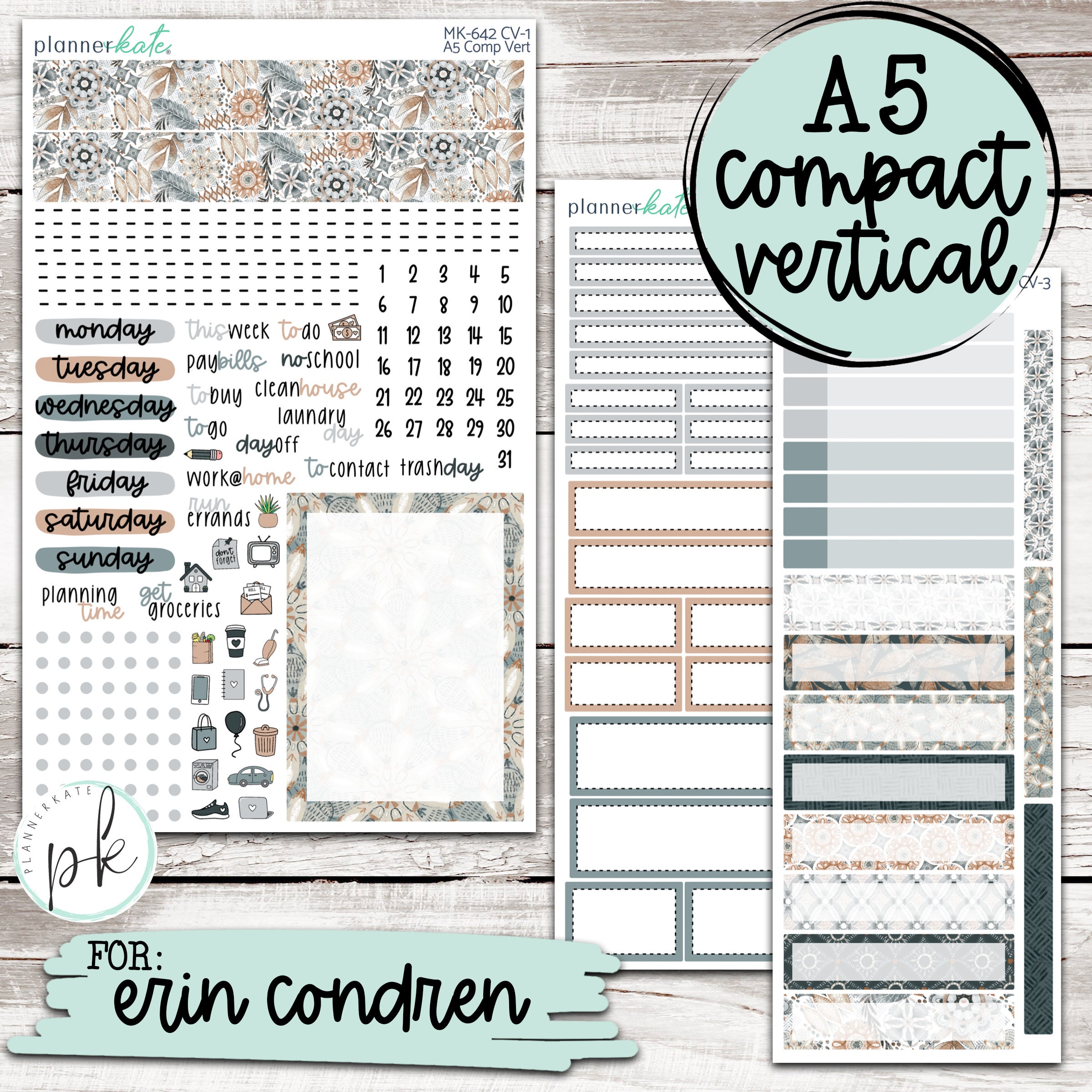 50% Off! MK-642 CV - EC A5 Compact Vertical || "Neutral Vibes" Weekly Kit