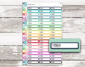 L-138 || MANICURE / MANI Planner Stickers - Color Script