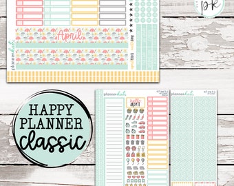 KIT-616 R - Happy Planner Classic Monthly || "Raindrops & Sunshine"