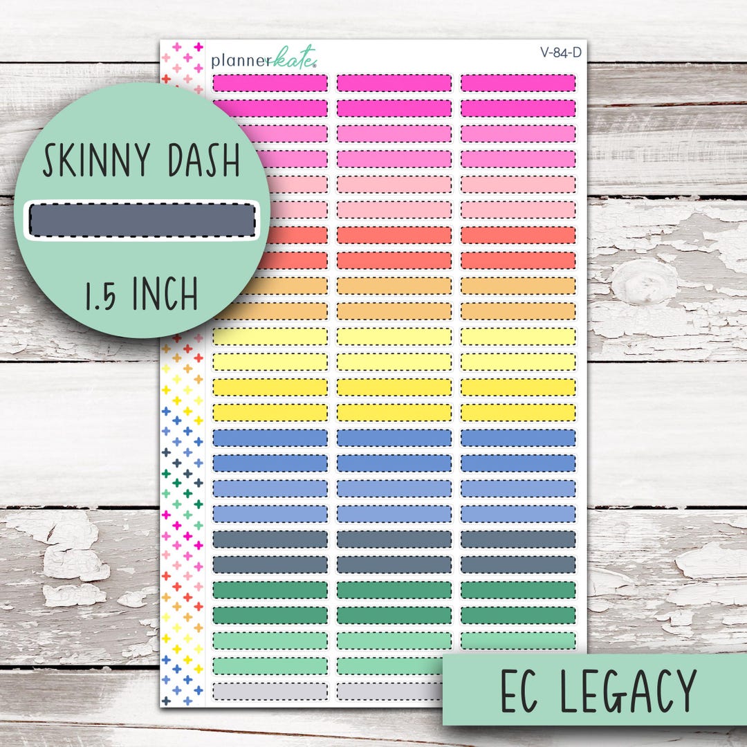 V-84-D || Skinny Dash Labels - EC Legacy (1.5 Inch) - Etsy