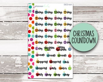 DECO-007 || Ornament Countdown Planner Stickers