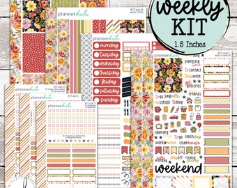 50% Off! KIT-641 WEEKLY || &quot;Colors of Autumn&quot; - Weekly Kit Planner Stickers