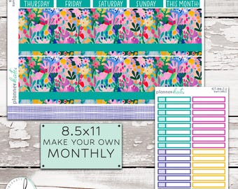 KIT-816 Z - 8.5x11 "Make Your Own" Monthly Kit || "Floral Splash"