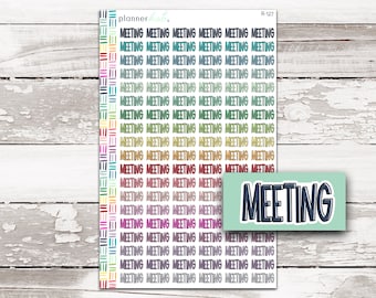 R-127 || MEETING Large Script Stickers