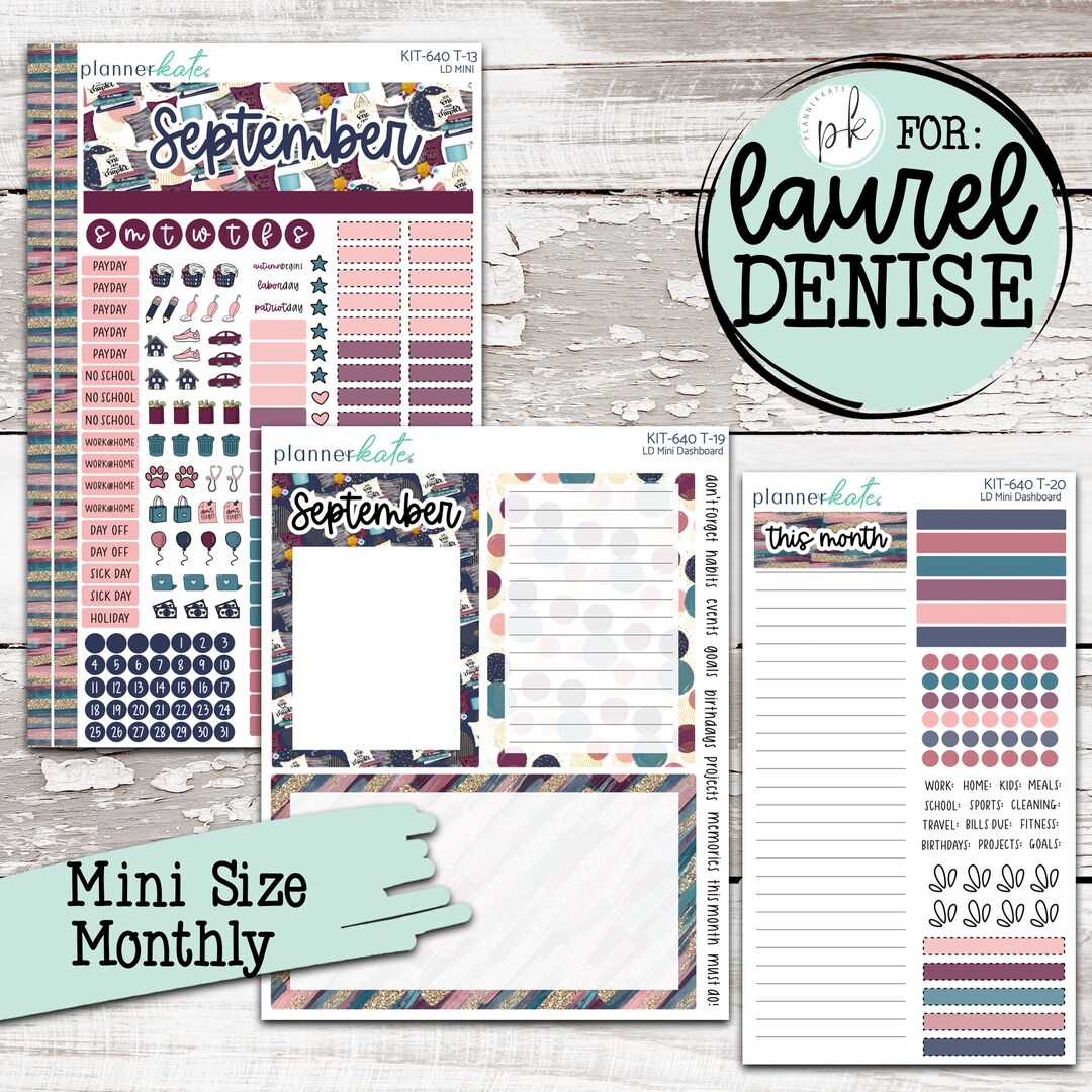 KIT-640 T - Laurel Denise Monthly - Mini Size || "one More Chapter" - Etsy