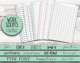 FONT-6 || WORK Scripts - 12 Font Options