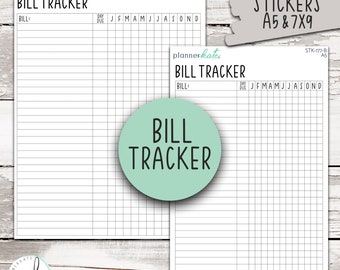 STK-177 || Annual Bill Tracking Dashboard Sticker (Jan-Dec / Jul-Jun)