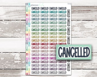 R-119 || CANCELLED Large Script Stickers