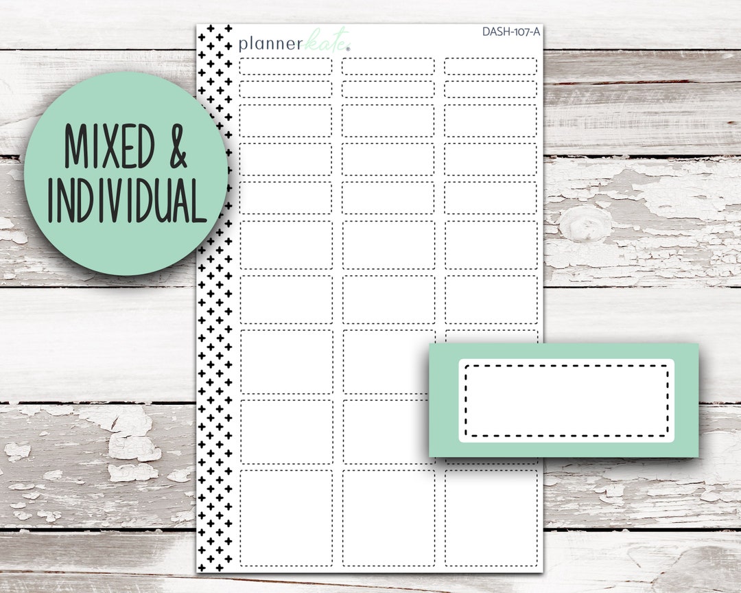 DASH-107 || Basic DASH BOX Labels - Mixed & Hourly Time Sizes - Etsy
