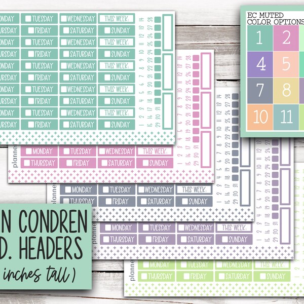 MNTH-019 || EC 7x9 Individual Headers - EC Muted