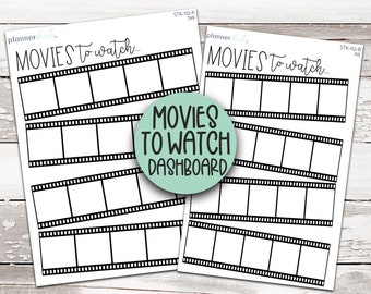 STK-112 || MOVIES to WATCH Dashboard Sticker